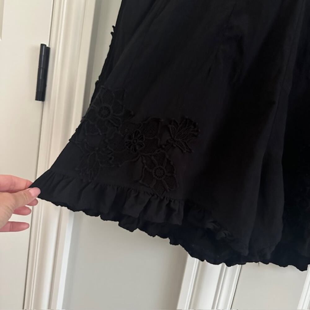 For Love & Lemons Lilou Lace Floral Romper Size: Medium Color: Black - Picture 6 of 11
